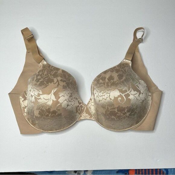 Soma Tan vanishing back Full-Coverage Underwire Bra lace Floral Pattern 36D - Picture 7 of 7
